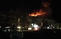 حريق ضخم بأحد مباني العاصمة السورية