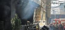 اختناق مواطنين بحريق 3 منازل في دمشق