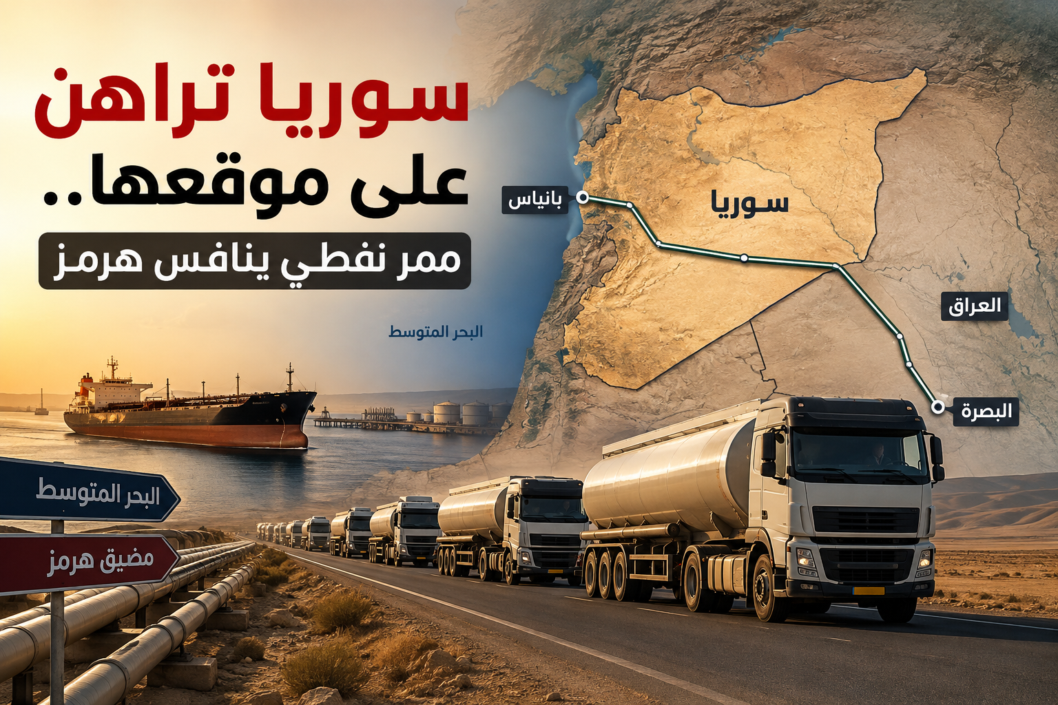 سوريا تراهن على موقعها.. ممر نفطي ينافس هرمز