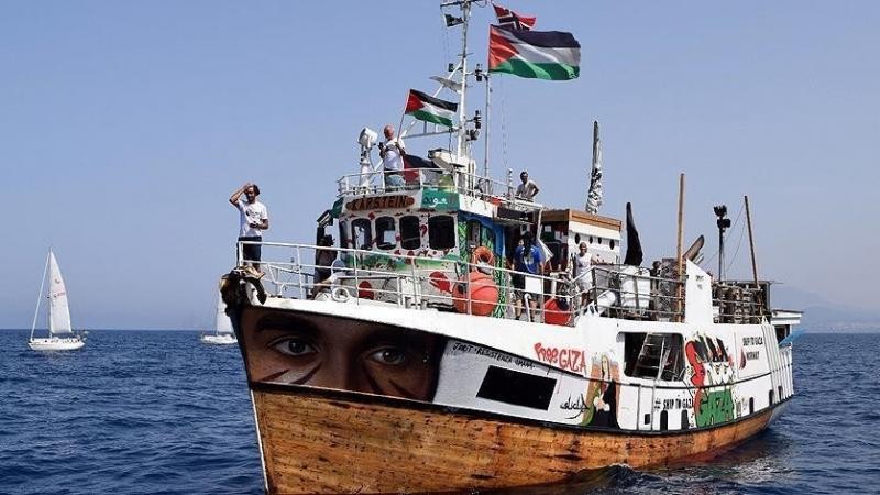 أسطول الصمود يواجه الاعتداء الإسرائيلي وسط المياه الدولية