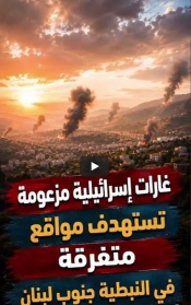 فيديو: غارات إسرائيلية مزعومة تستهدف مواقع متفرقة في النبطية جنوب لبنان