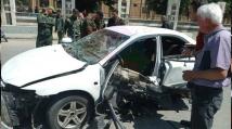 انفجار غامض داخل سيارة على طريق دمشق حمص