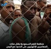 فيديو: منظمة تتهم السعودية بقتل مئات المهاجرين الإثيوبيين على الحدود مع اليمن(1د 11ث)